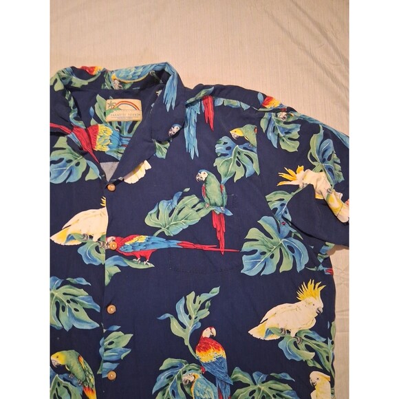Paradise Found Other - Vintage PARADISE FOUND Hawaiian Shirt Magnum PI Men's 2XL Parrots Multicolor